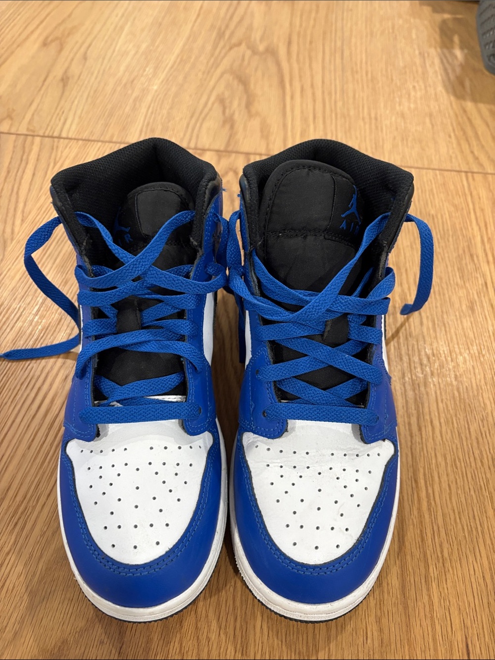 Nike Kids Royal Blue and White High-Top Sneakers